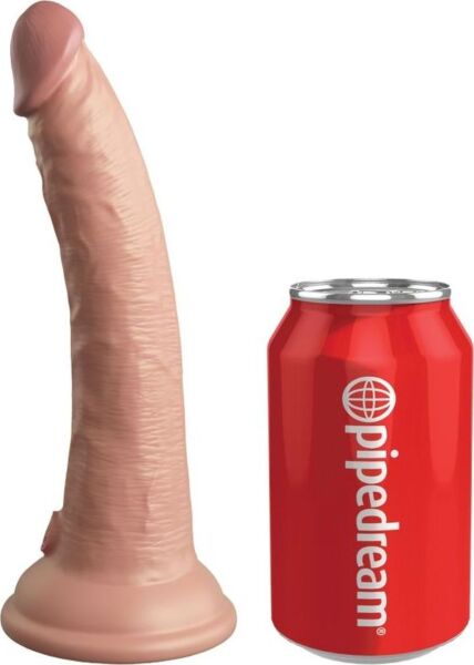 Realistisk vibrerende dildo King Cock Elite med fjernbetjening og sugekop i bunden