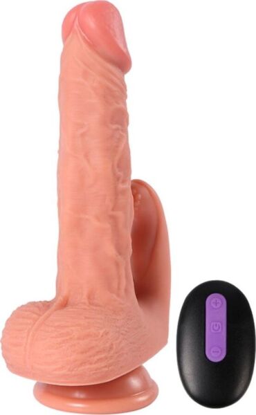 Realistisk vibrator SHEQU Hayden 16 cm med klitorisstimulator