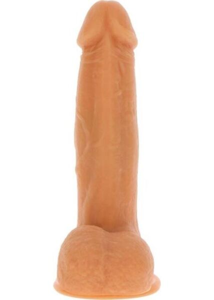 Realistisk vibrerende dildo Get Real Naked Beaded 21 cm fra ToyJoy, i lys hudfarve, med sugekop i bunden