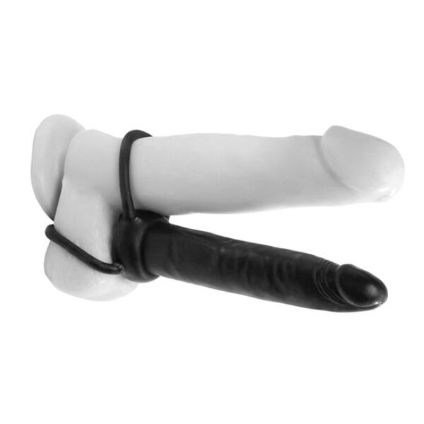 Strap-on til dobbelt penetration Pipedream Anal Fantasy Double Trouble, med dildo og to ringe
