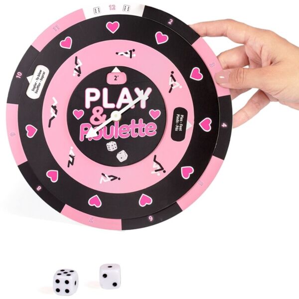 Secret Play Play & Roulette med et roulettehjul og to seksidede terninger