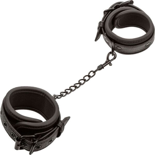 Sorte CalExotics Nocturnal Wrist Cuffs håndjern med metalkæde