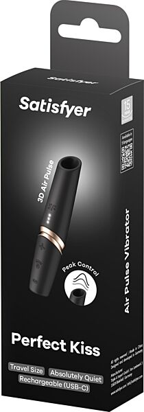 Klitorissuger Satisfyer Perfect Kiss i sort og guld