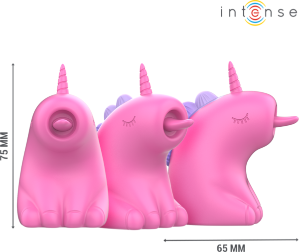 Klitorisvibrator Intense Pinkie formet som en enhjørning, i fuchsia