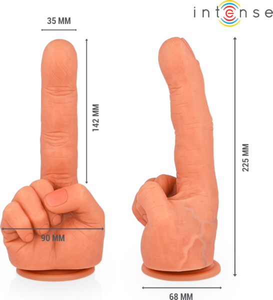 G-punkt dildo Intense Hubert, fleksibel og med sugekop
