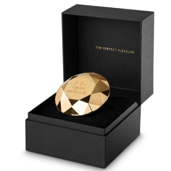 Klitorisvibrator Bijoux Indiscrets Twenty One formet som en gylden diamant