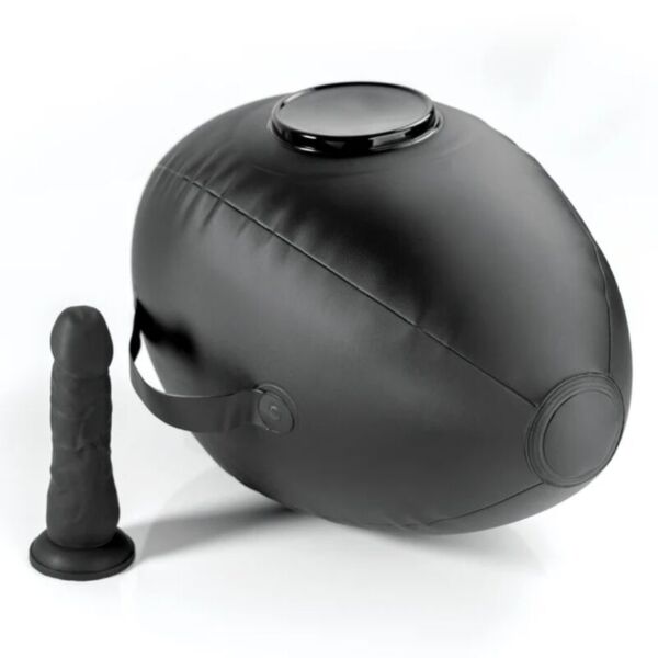 Sort oppustelig Pipedream Body Dock-sexpude med dildo og håndtag