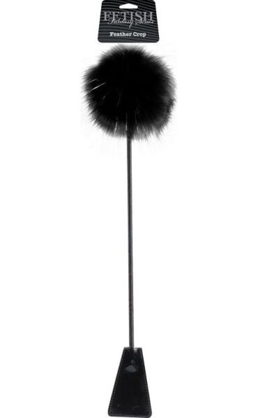 Dobbeltsidet fjerpisk med sort fjer, Fetish Fantasy fra Pipedream