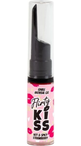 Spiselige geler Secret Play Flirty Kiss, sæt med jordbær med varme og mynte med kulde