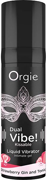 Kyssevenlig intimgel Orgie Dual Vibe på 15 ml