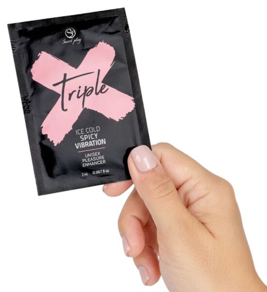Enkeltdosis-sachet på 2 ml med stimulerende gel Secret Play Triple X