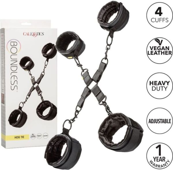 CalExotics Boundless Hog Tie hogtie-sæt med fire manchetter og forbindelsesled