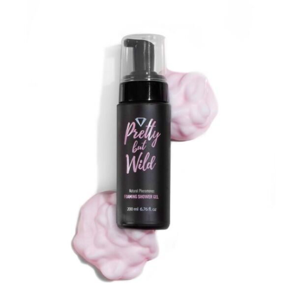 Flaske med skumpumpe til Foaming Shower Gel Pretty But Wild fra Secret Play, 200 ml