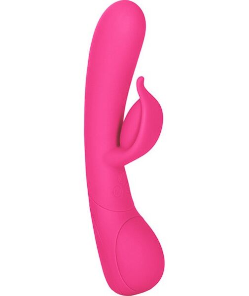 Calexotics Impress Dove rabbitvibrator i pink med skaft og klitorisstimulator