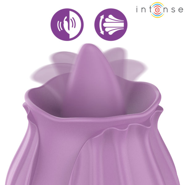Intense rosevibrator, klitorisvibrator formet som en rose med afrundet spids
