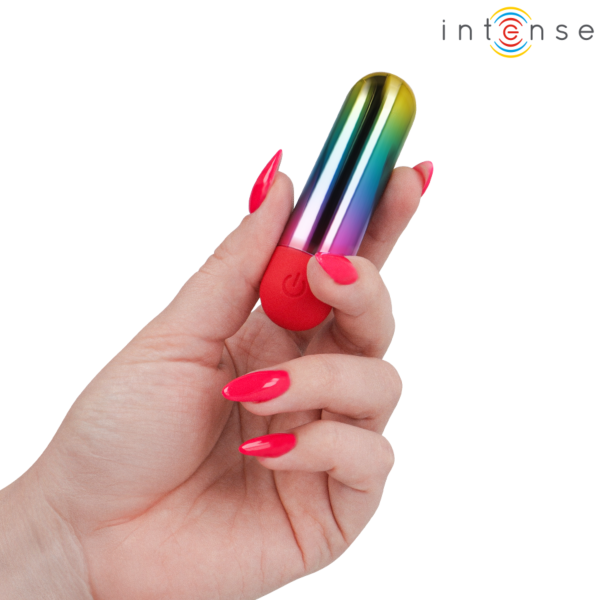 Kuglevibrator Intense Debbie Rainbow med flerfarvet regnbuefinish