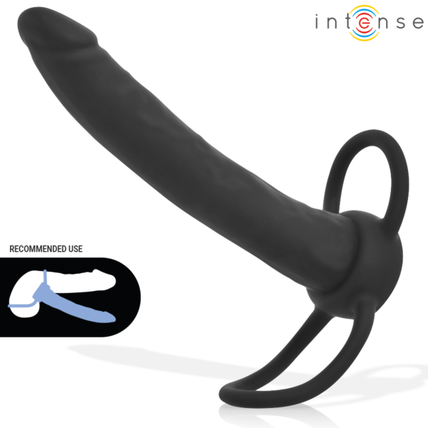 Analdildo Intense Lucas med integreret penisring og ring til testiklerne