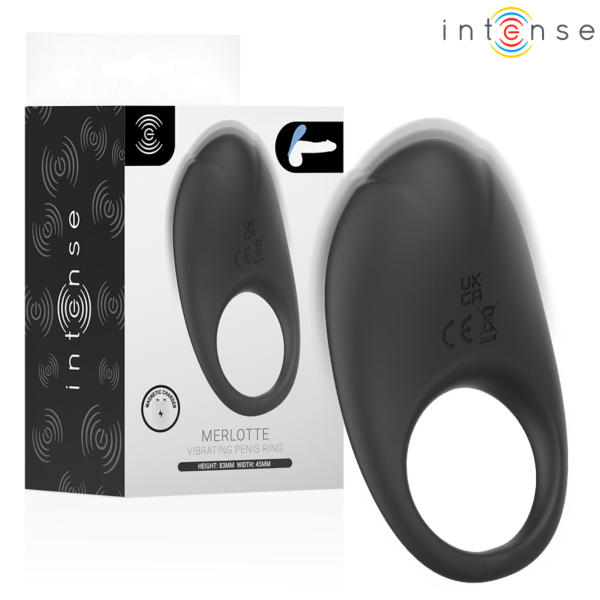 Vibrerende penisring Intense For Him med klitorisstimulator øverst