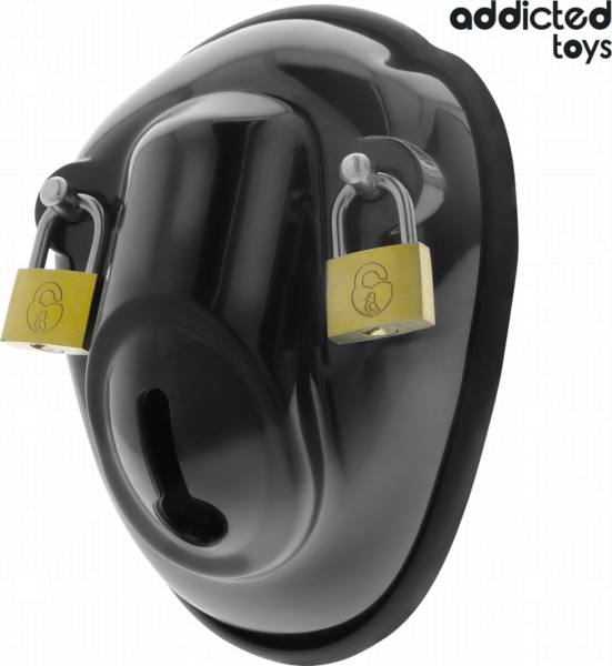 Kyskhedsbælte til penis fra Addicted Toys Locked Control absoluto i muslingeskalsform