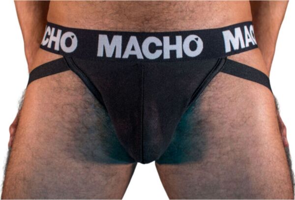 Jockstrap Macho Underwear MX25NN i sort og halvtransparent