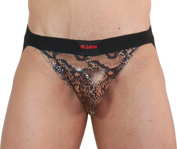 Jockstrap Burn 002 med transparente områder og glinsende detaljer