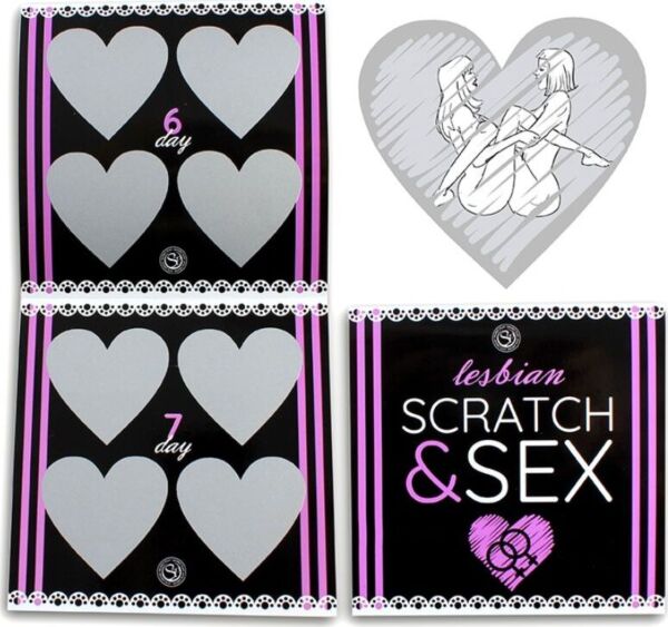 Skrabespil Secret Play Scratch & Sex Lesbian med stillinger til lesbiske par