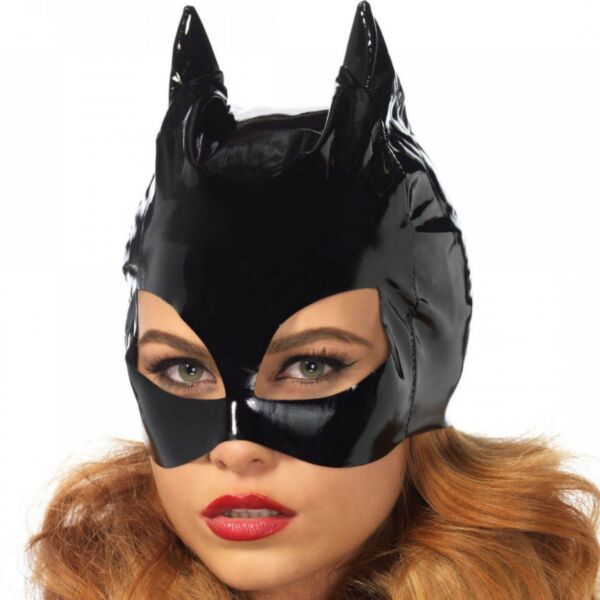 Leg Avenue Vinyl Catwoman maske i sort vinyl med spidse kattører
