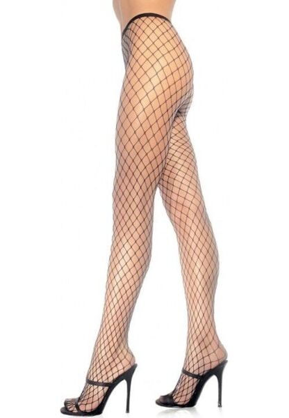 Netstrømpebukser Leg Avenue Xena Diamond Tights i sort med stort rudenet