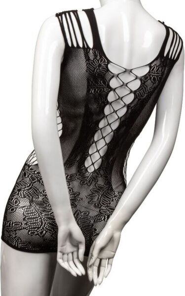 Scandal Peek-A-Boo Mini Dress minikjole fra CalExotics i sort mesh-blonde