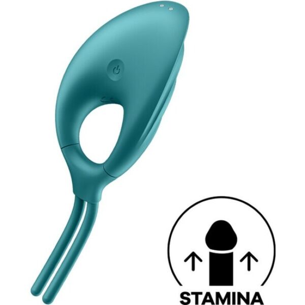 Vibrerende penisring Satisfyer Swordsman med riflet stimulator