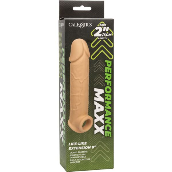 CalExotics Performance Maxx Life-Like 8 penishylster med rem om pungen