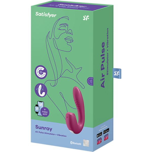 Rabbitvibrator Satisfyer Sunray med klitorisstimulator med trykbølger
