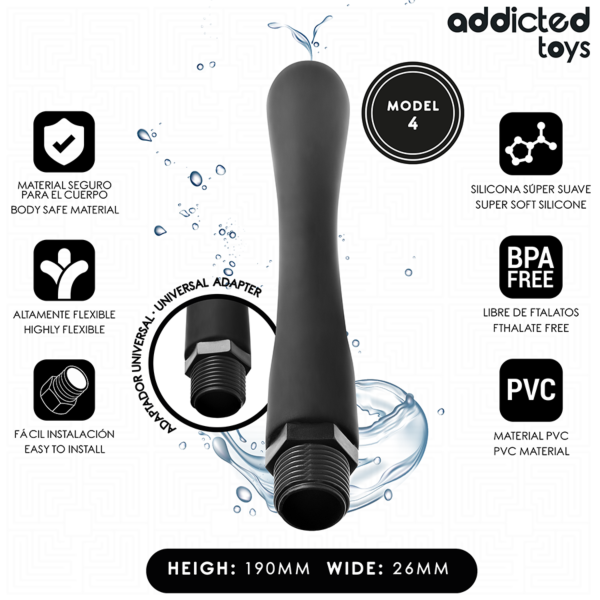 Analdouche Addicted Toys Model 4 med universaladapter