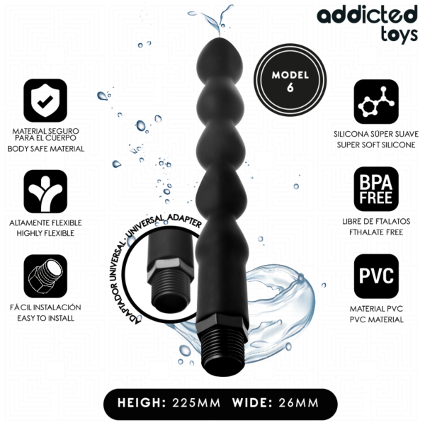 Analdouche Addicted Toys Model 6 med universal adapter