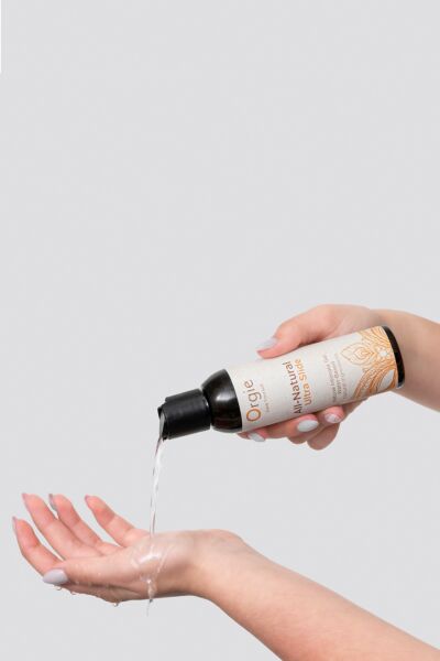 Flaske med 150 ml af den vandbaserede glidecreme Orgie All-Natural Ultra Slide