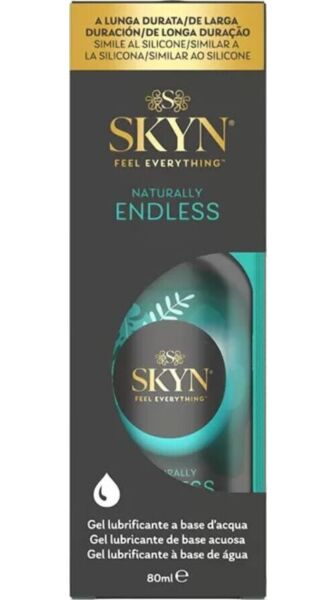 80 ml flaske med SKYN Naturally Endless glidecreme med pumpe