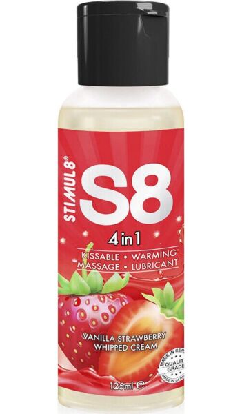 Beholder med Stimul8 S8 Dessert Lube glidecreme på 125 ml