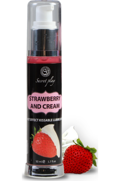 2-i-1 glidecreme med varmeeffekt fra Secret Play, 50 ml, i airless-flaske