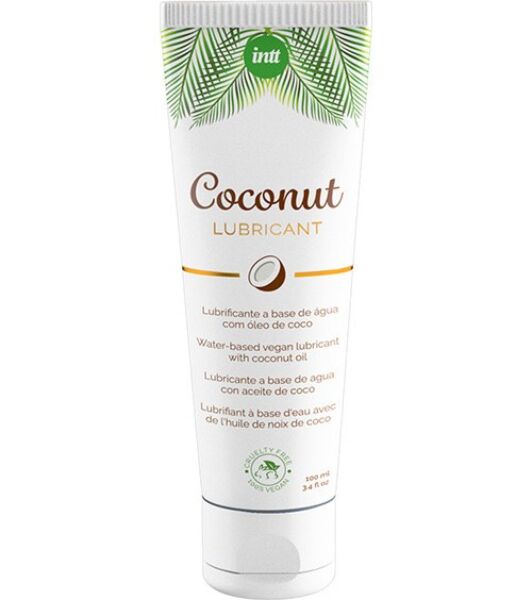 Flaske på 100 ml med den vandbaserede glidecreme INTT Vegan Coconut