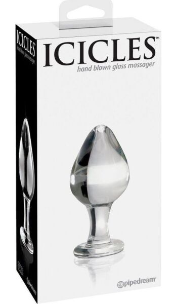 Buttplug i mundblæst glas Pipedream Icicles N. 25