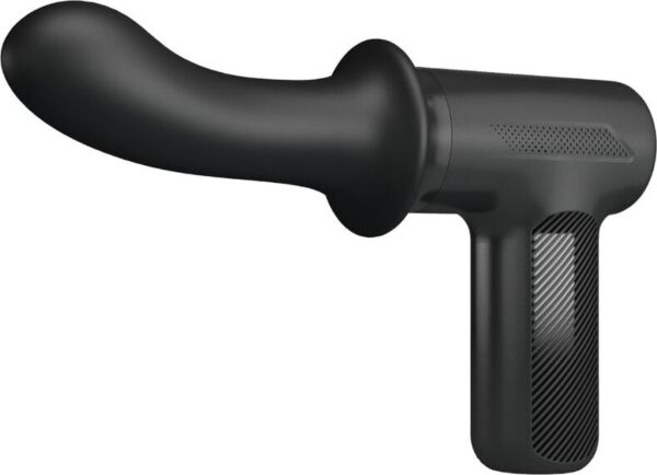 Massagepistol Pretty Love BW-055029 i sort med silikonehoved