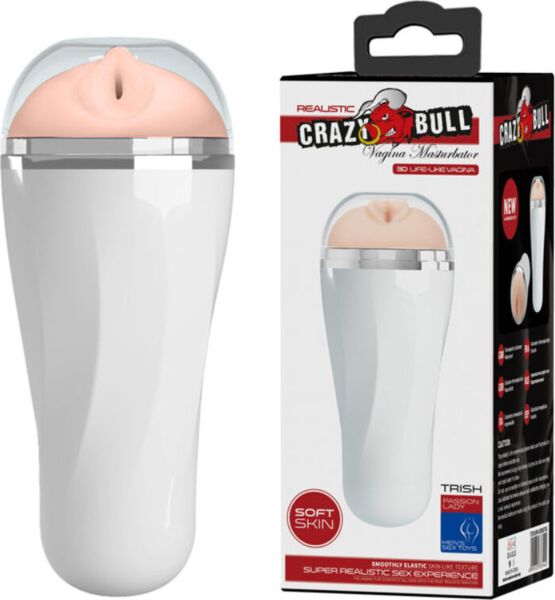 Masturbator Crazy Bull Trish med realistisk vaginal åbning og ydre med perlemorsfinish