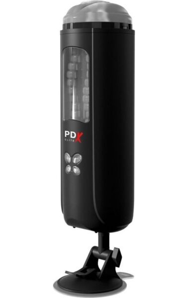 PDX Elite Ultimate Milker masturbator fra Pipedream, med kabinet og gennemsigtigt vindue