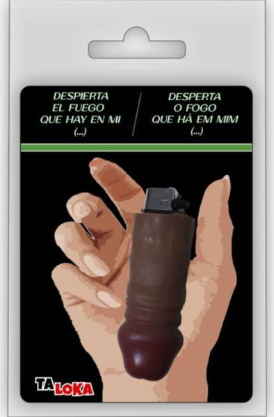 Lighter formet som en penis, Lovelanders Taloka, i brun hudtone