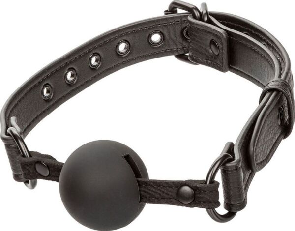 CalExotics Nocturnal Collection Ball Gag i sort, med kugle i silikone og rem med spænde