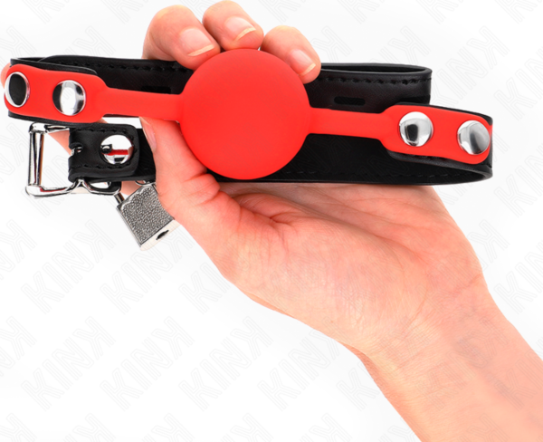 Ball gag fra Kink, 4 cm, med lås og stropper