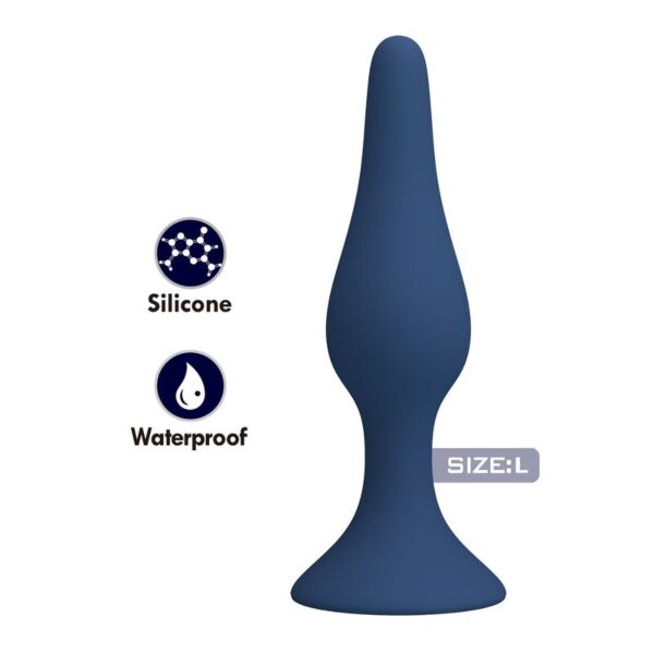 Buttplug MR PLAY Slim i blå silikone