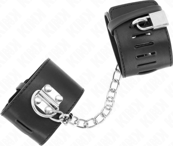 Sorte Kink Fixed Wrist Restraints-håndjern med kæde og lås