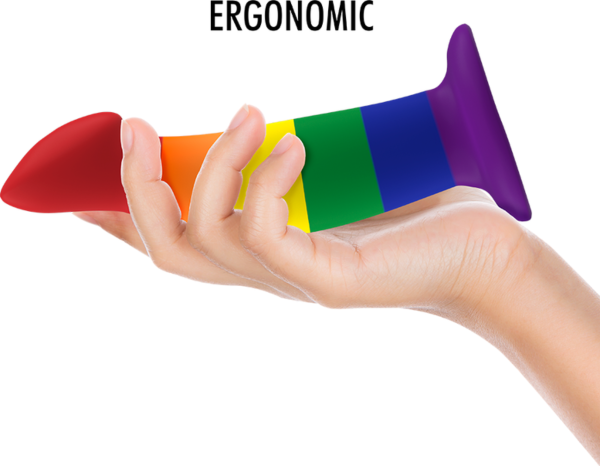 Mythology Garrick Pride M dildo i silikone med sugekop i bunden
