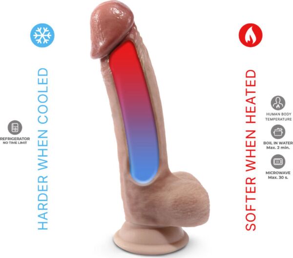 Realistisk dildo Silexd Model 1 i termoreaktiv silikone